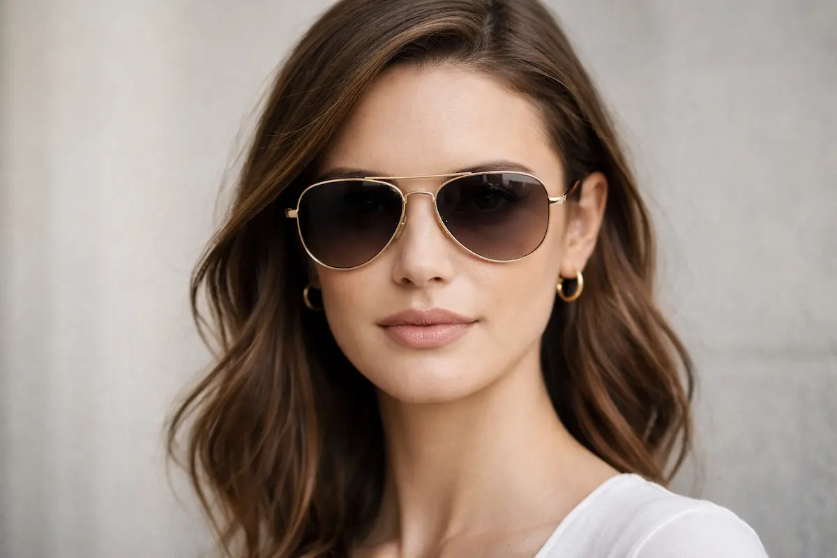 بهترین مدل عینک برای صورت بیضی شکل (مدل خلبانی)