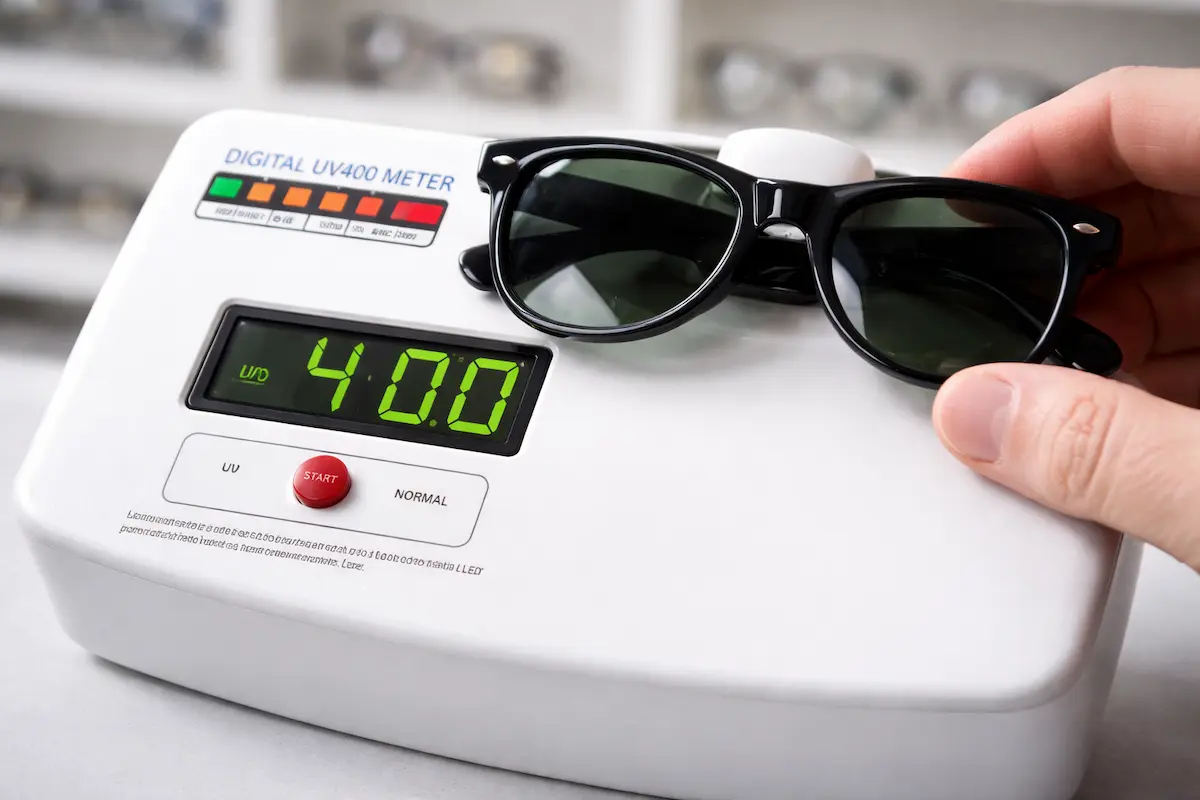 روش تست عینک آفتابی با دستگاه یو وی متر